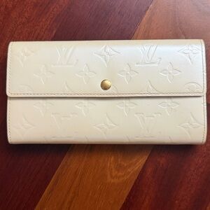 Louis Vuitton Beige Embossed Wallet
